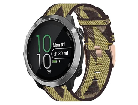 Correa para Garmin Forerunner 645 Music 20mm Correa de reloj tejida de nailon amarilla VENISYMLIS