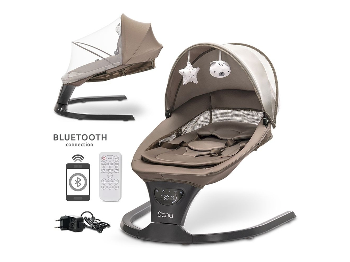 Columpio y mecedora eléctrica para bebé Lorelli Siena Mocha