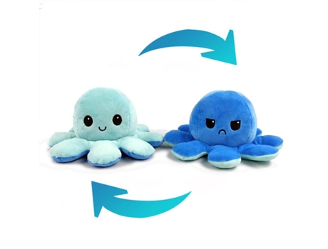 Muñeco de Pulpo Reversible de Doble Cara, Juguete de Felpa Con Tapa de Color de Vida Marina, Regalo de Navidad 02