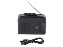 Player de cassetes Mali portátil, rádio FM, reprodução estéreo, estilo clássico