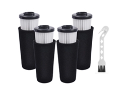 Pacote com 4 filtros de substituição com escova para dirt devil estilo f112