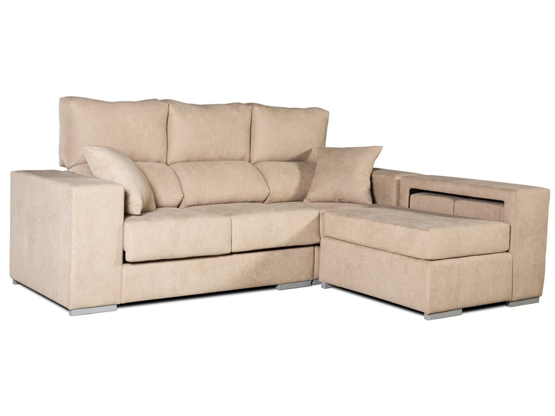 Chaise longue MATRIS Marbella Derecha (Beige - Tejido - 225x100 cm)