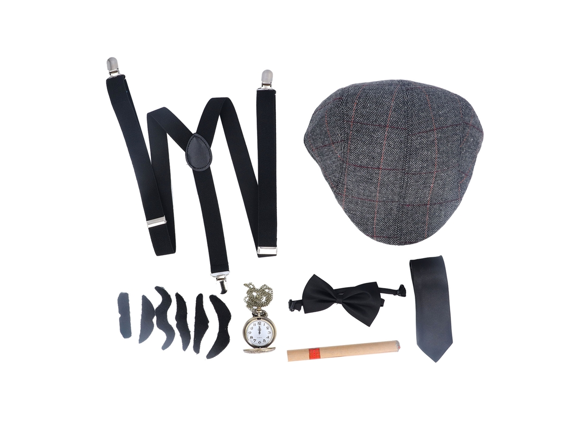 -traje De Abuelo Para Niños Con Barba Autoadhesiva Y Accesorios Ajustables Set 2 Para Fiesta Y Escuela