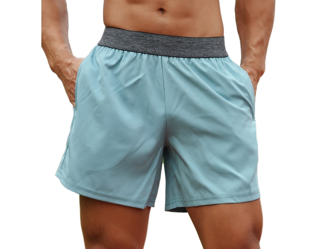 Bermudas Esportivas Para Homem Com Cintura Elástica Bolso E Alça De Toalha Para Corrida Basquete Academia Largas Secagem Rápida