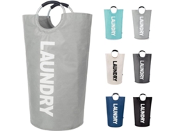 Bolsa Para La Ropa Sucia Con Asas Acolchadas, Impermeable, Plegable, Cesta Para La Ropa Sucia Para El Baño, Lavandería, Universidad, Gris Claro