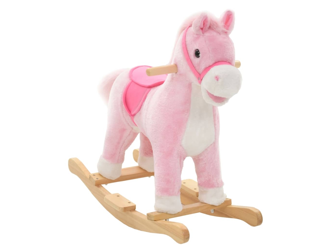 Juguete de balancín VIDAXL Rosa Felpa