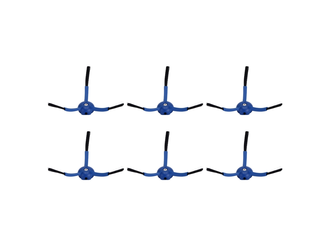 Juego De 6 Cepillos Laterales De Repuesto De Abs Azul Para Aspiradora Eufy X8.