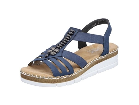 Sandalias de Tacón de Mujer RIEKER Azul (39)