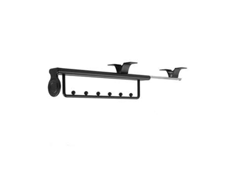 Rack de calças extensíveis de luxo Negro L