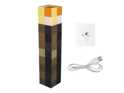 2026-antorcha De Pared Recargable Usb Led De Piedra Marrón Para Luz Nocturna Dormitorio Manos Libres
