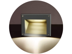 Lâmpada De Parede Led 3w Recessada Ip65 3000k, Alumínio, Luz Branca Quente, Interior Exterior, Jardim Terraço Escadas