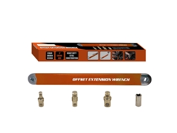 Llave De Extensión Multifuncional Con Trinquete Y Adaptadores De 1/2, 1/4 Y 3/8 Pulgadas, Color Naranja.