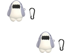 Estuche Para Auriculares Inalámbricos Con Forma De Tiburón De 2 Piezas, Adorable Y Compatible