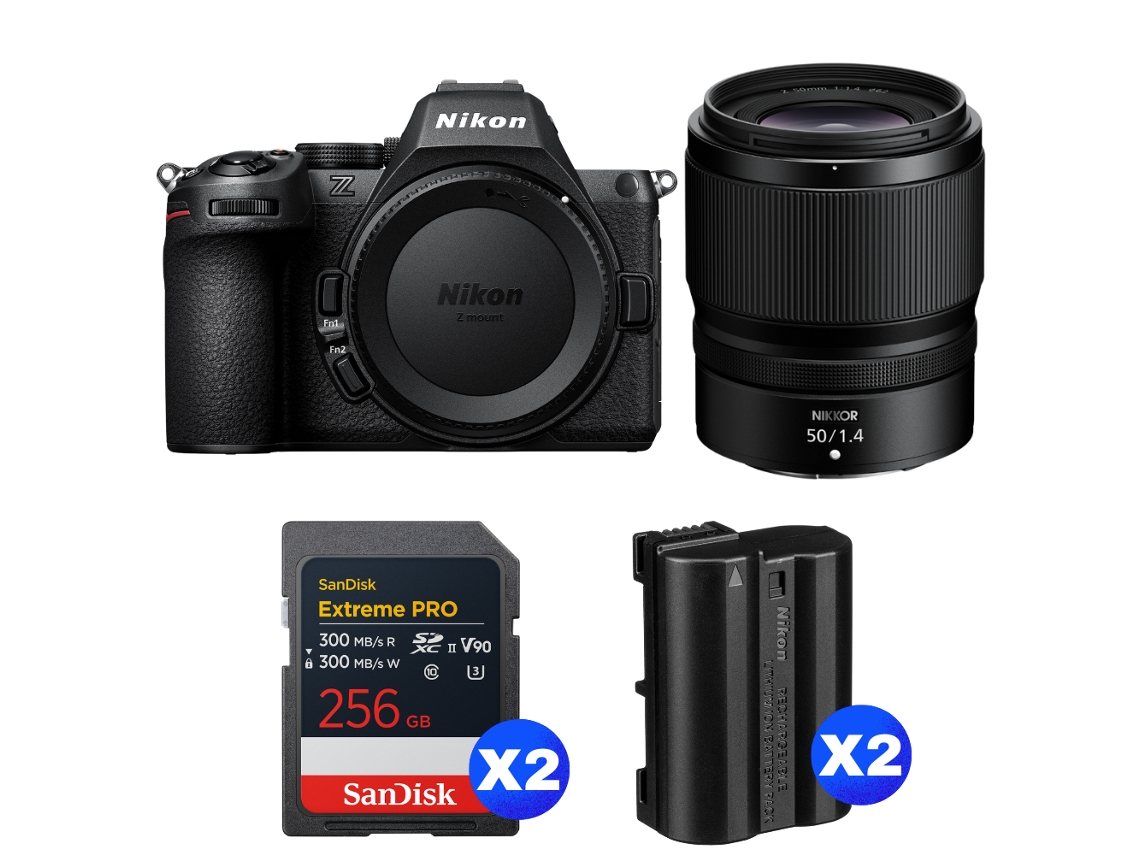 Nikon Z5 Ii + 50mm F/1.4 + 2 Sandisk 256gb Extreme Pro Uhs-ii Sdxc + 2 Nikon En-el15c + Ebook “20 Consejos Para Fotos Que Impactan”