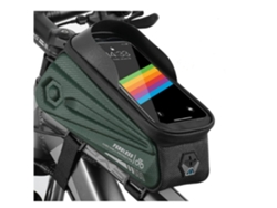 Bolsa para teléfono de bicicleta con pantalla táctil de Tpu de gran capacidad, ideal para ciclismo. YEMAESRE