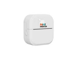Mini impresora portátil Bluetooth Sfushos para errores escolares (blanca, 10 rollos de papel de 10 años)