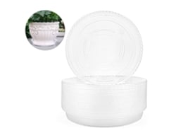 10 Platos De Soporte De Plástico Transparente Para Plantas, Bandejas Para Macetas De Interior Y Exterior.