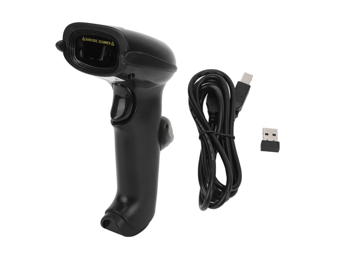 Escáner de código de barras portátil de 2,4 G, reconocimiento rápido y preciso, USB, a prueba de golpes, 1D, para tiendas, supermercados y almacenes.