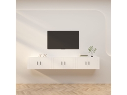 Estantería/Muebles de TV de Pared 3 Pzs 80X34,5X40 Cm Blanco