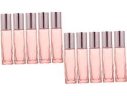 Frascos Roll-on Vacíos De 5 Ml En Vidrio Y Acero Inoxidable, Ligeros Y Fáciles De Transportar, Paquete De 10