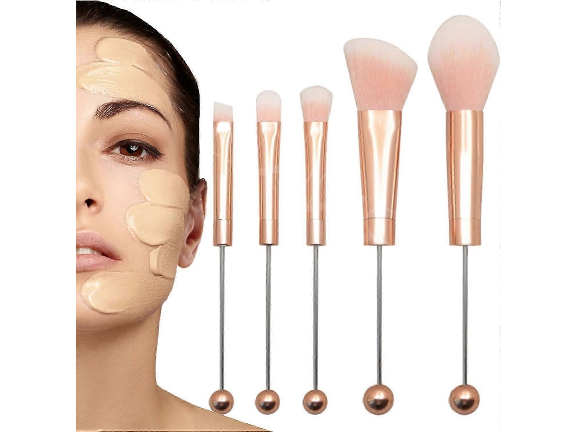 Kit de 5 brochas de maquillaje con cuentas para crear tus propias sombras de ojos. Rosewell