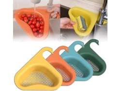 Canasta Filtro Para Fregadero De Cocina Esquina Triangular, Material Pp De Grado Alimentario, Diseño Estable Y Multifuncional Naranja