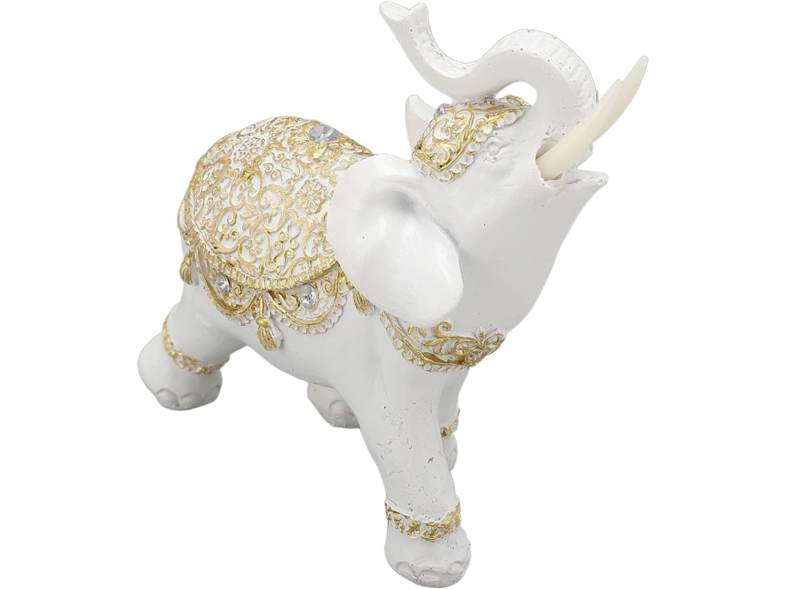 Escultura de elefante blanco de la suerte, estatua de elefante, regalo para mujer, estatua decorativa Gokoco