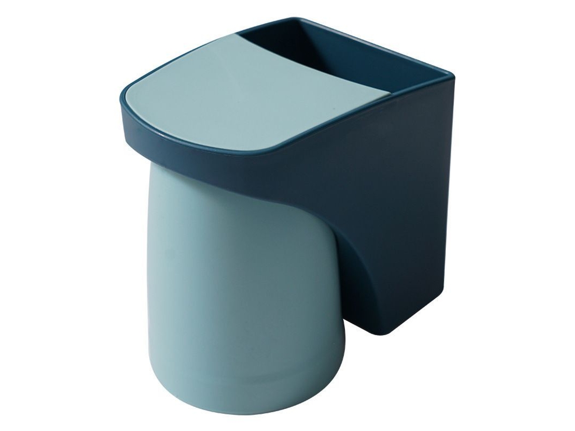 2026-portavasos De Cepillo De Dientes De Pared Con Ventosa Linjou (azul Mar Profundo)