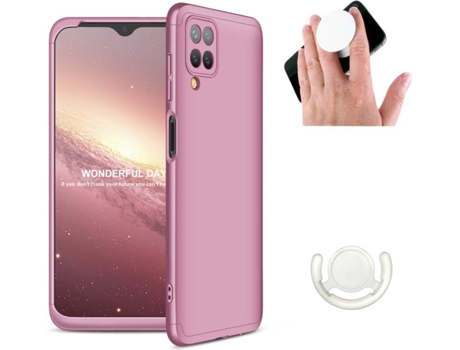Funda, Soporte y Popsocket Samsung A12 PHONESHIELD Slim Armor 360º Rosa