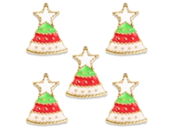 Adornos De Uñas Navideños Árboles Santa Clós Decalques De Manicura De Aleación 11