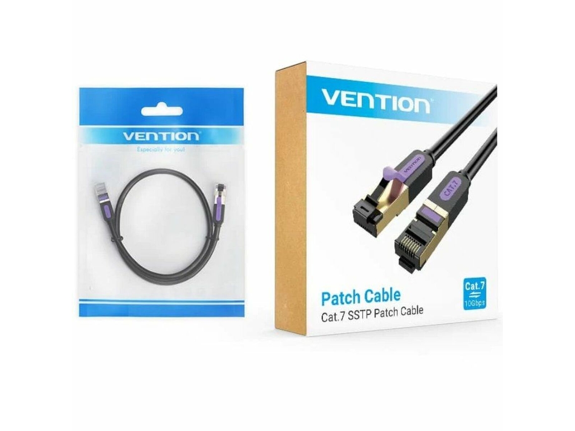 Cable de Red Rígido FTP Categoría 7 VENTION ICDBI (Negro - 3 m)