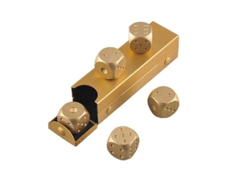 Piedras de whisky en forma de dados oro 5 piezas NORTHIX
