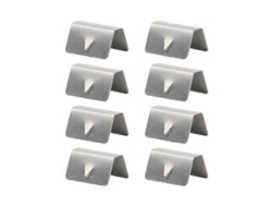 8 Piezas Clips Deflectores Viento Lluvia Acero Inoxidable Compatibles Heko G3 Sned Clip Plata 2x1,05cm Plata