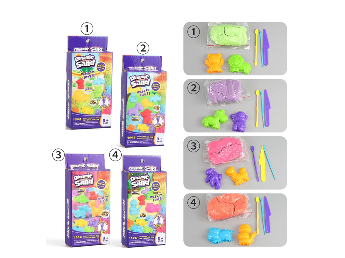 Ats-conjunto De Arena De Juego Para Niños, Arena Colorida Segura Mantiene Humedad, Estimula La Imaginación 5.3oz