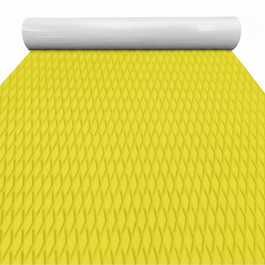 (Amarillo) 1150x310 mm, espuma EVA, alfombrilla antideslizante para tabla de surf, textura de diamante, para kayak, piscina, monopatín