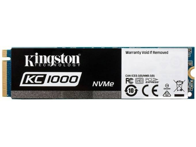 Disco SSD Interno KINGSTON KC1000 PCIE 960 GB (1 TB - M.2 PCI-Express - 2700 MB/s)