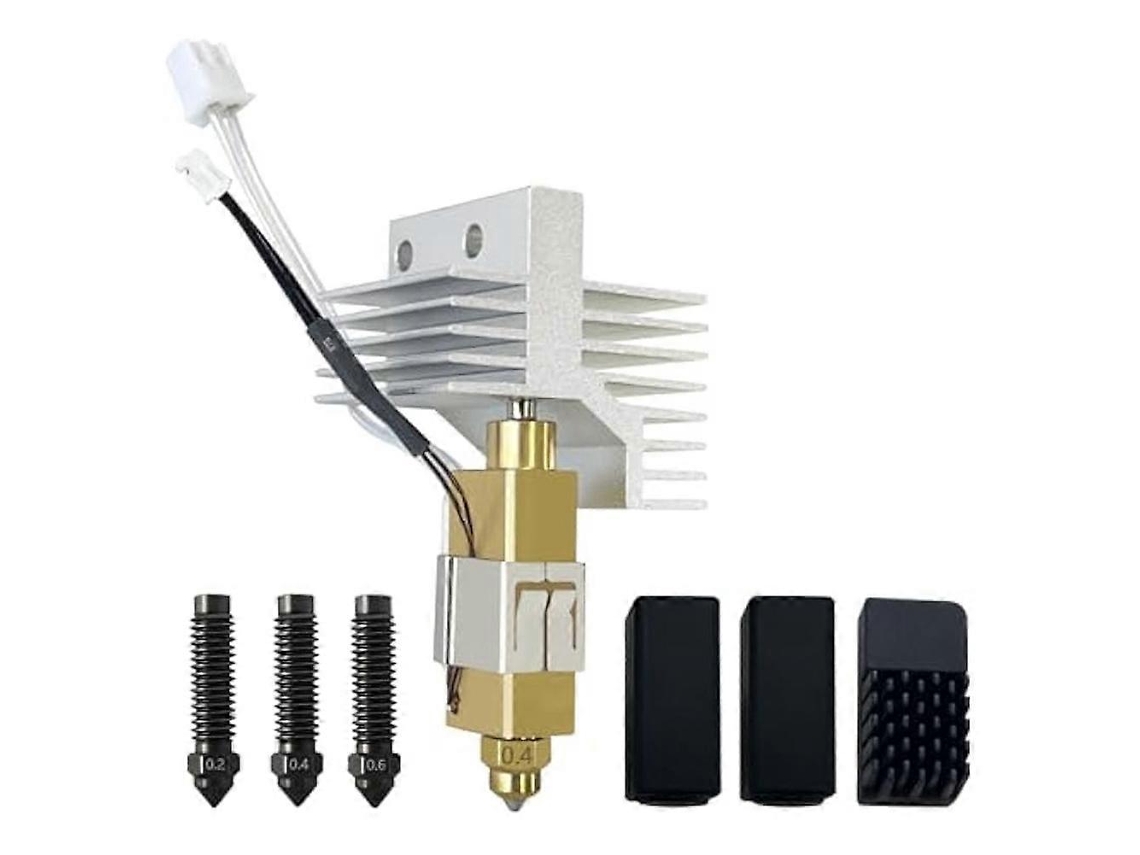 For Centauri Carbon Ceramic Hotend 0.4mm Hardened Steel Brass Nozzle Kit With Extra 0.2/0.4/0.6mm Hardened Nozzles