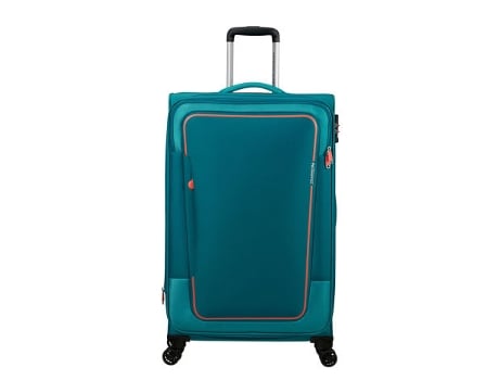 Maleta de Viaje Grande Pulsonic 81Cm con 4 Ruedas Expandible Azul Piedra 113L AMERICAN TOURISTER
