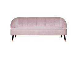 Sofá de 3 plazas BELIANI Alsvag de Terciopelo Rosa 191x73x73