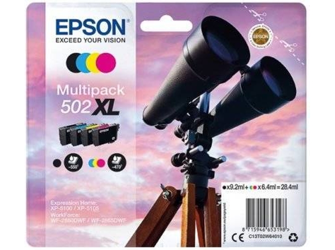 Pack de Cartuchos de tinta EPSON 502 XL -C13T02W64020