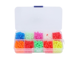 1000pcs/caixa Contas De Parada Luminosas Para Pesca Coloridas Acessórios De Pesca Contas De Bloqueio Set A