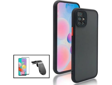 Kit Carcasa + Protector de Pantalla GorilasGlass + Soporte de Auto Magnético L Xiaomi Redmi 10 2022 G4M Negro