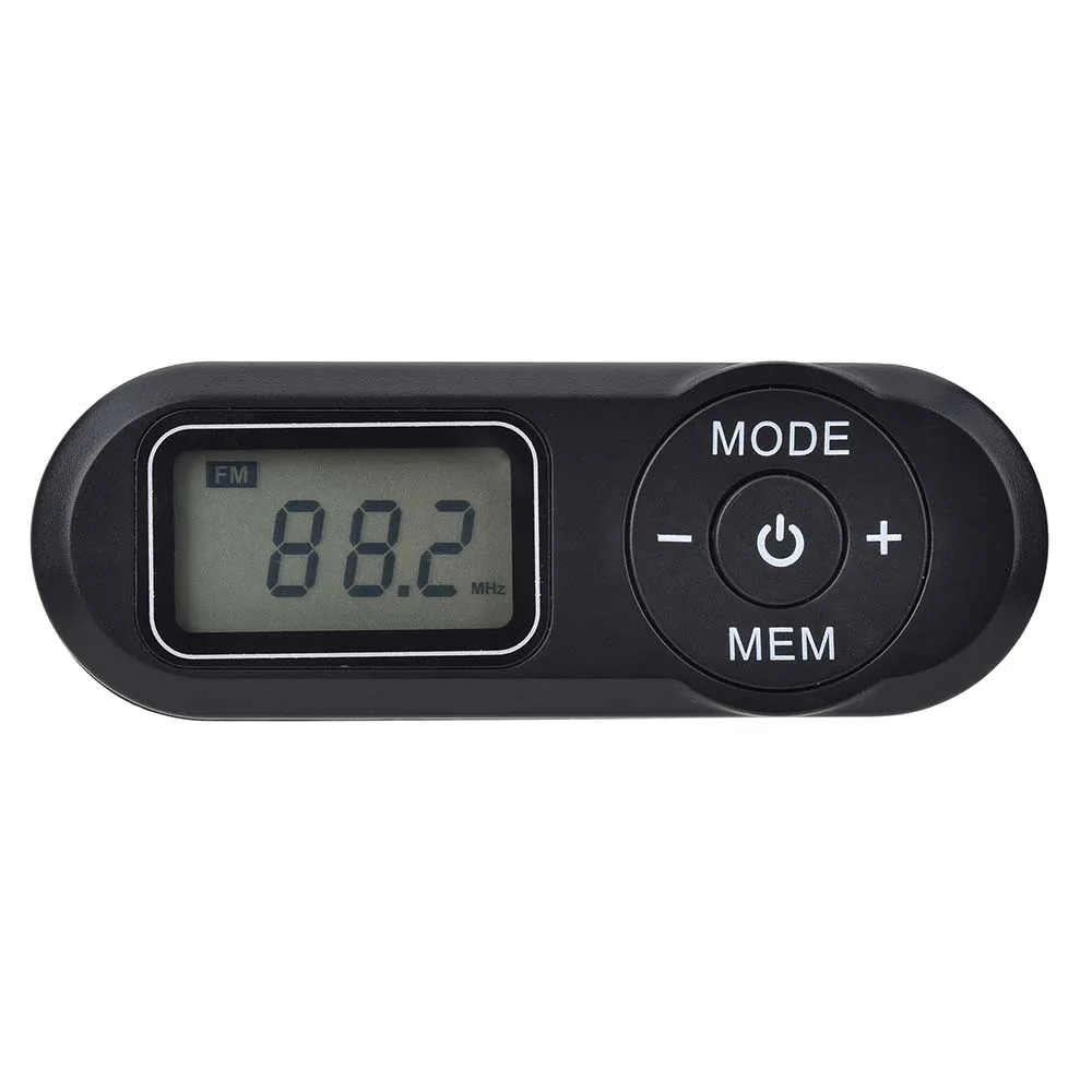 Radio FM de bolsillo (negra) - FM: 64-108 MHz - Mini Walkman - Pantalla LCD - Conector para auriculares de 3,5 mm