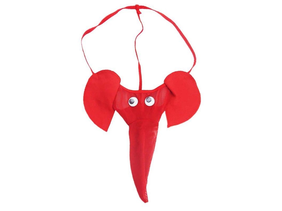 Calzoncillos Elefante Novelty Para Hombre De Poliéster Pgu Talla Única Rojo
