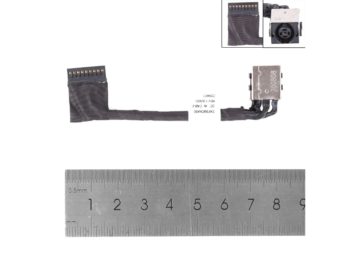 Cable/conector de CC para Dell Inspiron 15 G5 5587 G7 7577 7587 7588, cable de alimentación con conector de CC compatible con Xj39g Pj1108