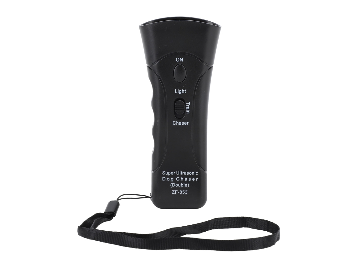 Dispositivo antiladridos ultrasónico portátil para perros, con bocina dual de 15-20 kHz.