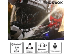Auriculares Bluetooth para motocicleta, nueva versión de intercomunicador Bluetooth de 1000 m para vehículos de esquí/ATV/todoterreno, para hasta 3 conductores - negro CHRONUS