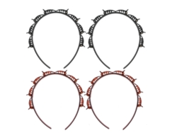 4pcs Diadema Estilo De Cabelo De Ferro Unissex Com Camadas Duas Acessórios De Cabelo