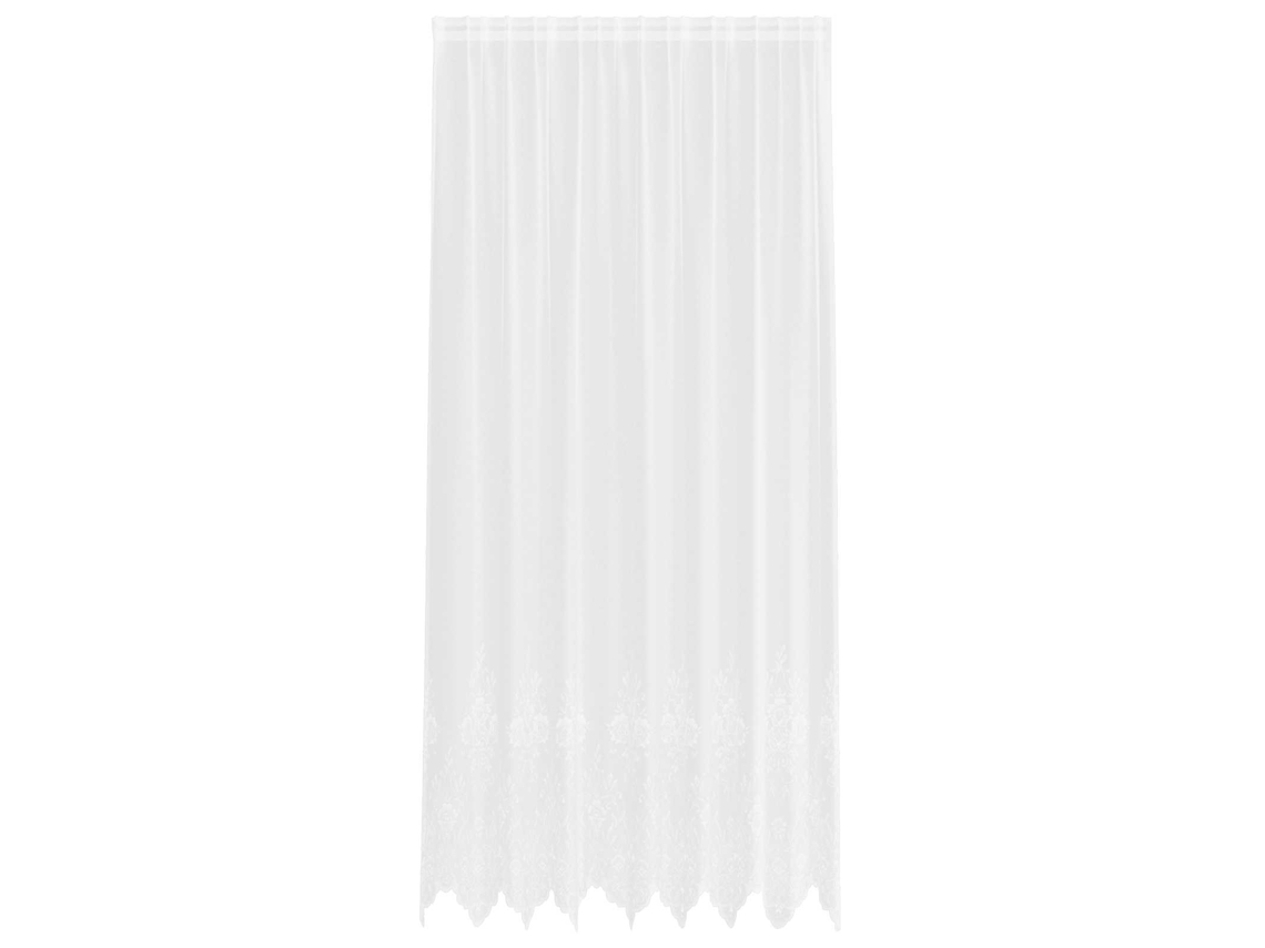 Maison Exclusive - Cortina De Encaje Con Cortinas Floral 300 X 200 Cm Poliéster
