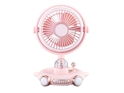 Mini ventilador de cuello con espejo de maquillaje y velocidad ajustable